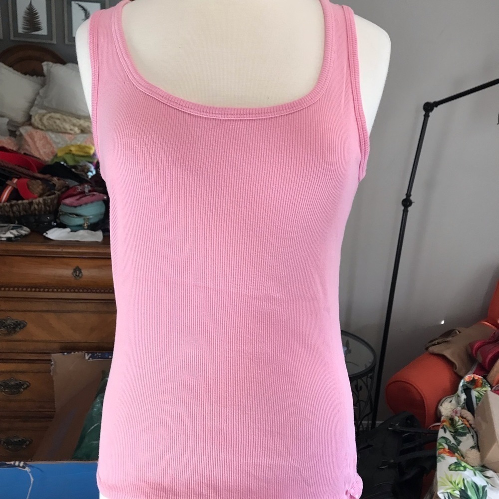 Pink Ribbed Tank - Picture 1 of 4